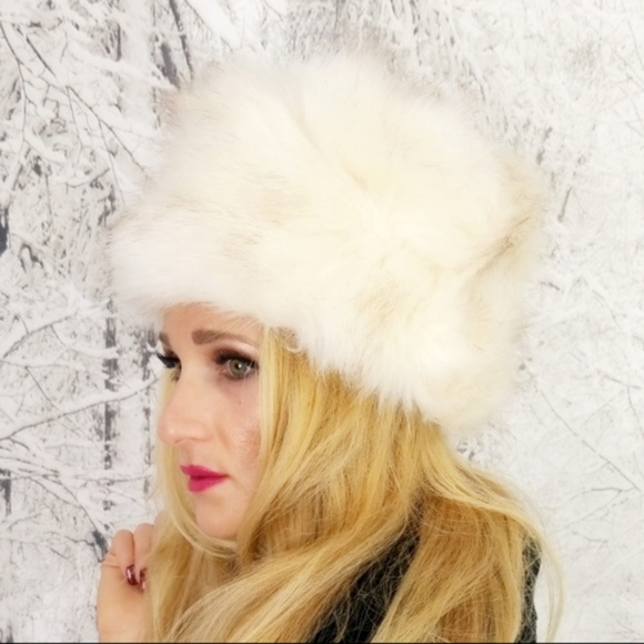 WINTER DOLLZ Russian Faux Fur Hat - Cream - Picture 4 of 4